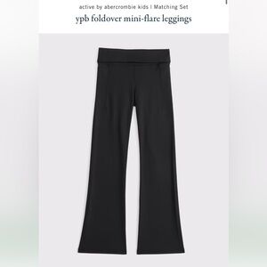 Abercrombie Kids Black Foldover Leggings